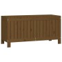 Caja de almacenaje jardín madera pino marrón miel 108x42,5x54cm
