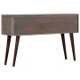 Mesa consola de madera maciza de mango gris 120x35x75 cm