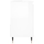 Armario de baño madera contrachapada blanco brillo 65x33x60 cm