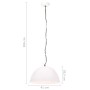 Lámpara colgante vintage 25 W blanca redonda 41 cm E27