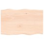 Tablero de mesa madera maciza roble borde natural 80x50x2 cm