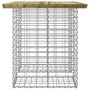 Banco jardín diseño gaviones madera pino impregnada 100x70x72cm
