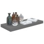Estante flotante de pared MDF gris brillo 60x23,5x3,8 cm