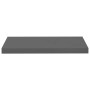 Estante flotante de pared MDF gris brillo 60x23,5x3,8 cm