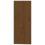 Botellero madera maciza de pino marrón miel 62x25x62 cm