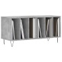 Mueble discos madera contrachapada gris hormigón 100x38x48 cm