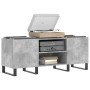 Mueble discos madera contrachapada gris hormigón 121x38x48 cm