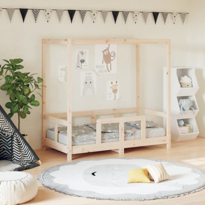 Estructura de cama para niños madera maciza de pino 70x140 cm