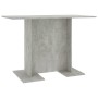 Mesa de comedor de madera gris hormigón 110x60x75 cm