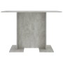 Mesa de comedor de madera gris hormigón 110x60x75 cm