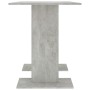 Mesa de comedor de madera gris hormigón 110x60x75 cm