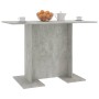 Mesa de comedor de madera gris hormigón 110x60x75 cm