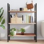 Estante de pared madera maciza de roble sin tratar 80x40x2 cm