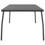 Mesa de jardín malla de acero gris antracita 200x100x72 cm