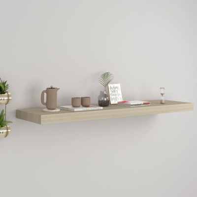 Estante flotante de pared MDF roble 90x23,5x3,8 cm
