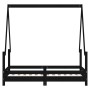 Estructura de cama para niños madera de pino negro 70x140 cm