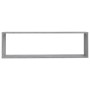 Estante cubo pared 2 uds contrachapada gris Sonoma 100x15x30 cm
