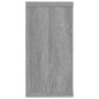 Estante cubo pared 2 uds contrachapada gris Sonoma 100x15x30 cm