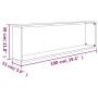 Estante cubo pared 2 uds contrachapada gris Sonoma 100x15x30 cm