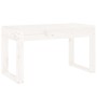 Banco de jardín madera maciza de pino blanco 80x38x45 cm
