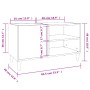 Mueble discos madera contrachapada gris sonoma 84,5x38x48 cm
