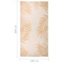 Alfombra de exterior tejido plano estampado de hoja 100x200 cm
