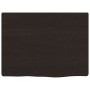 Estante de pared madera roble tratada marrón oscuro 40x30x2 cm