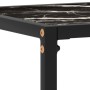 Mesa consola vidrio templado negro 60x35x75 cm