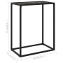 Mesa consola vidrio templado negro 60x35x75 cm