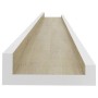 Estantes de pared 4 unidades blanco y roble Sonoma 80x9x3 cm