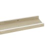 Estantes de pared 4 unidades blanco y roble Sonoma 80x9x3 cm