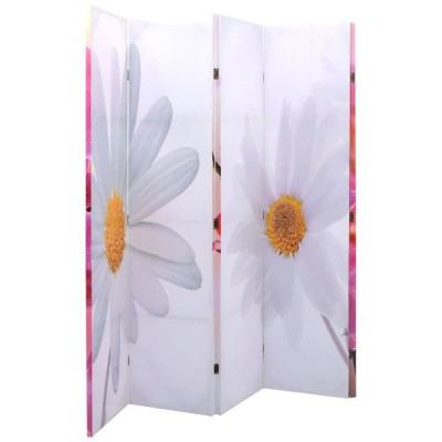 Biombo divisor plegable 200x170 cm flores