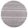 Alfombra lavable antideslizante negro y blanco φ120 cm