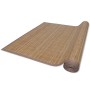 Alfombra rectangular de bambú marrón 120 x 180 cm