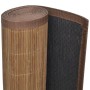 Alfombra rectangular de bambú marrón 120 x 180 cm