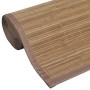 Alfombra rectangular de bambú marrón 120 x 180 cm