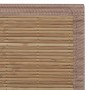 Alfombra rectangular de bambú marrón 120 x 180 cm