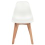 Sillas de comedor 6 unidades plástico blanco
