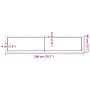 Tablero mesa madera tratada borde vivo marrón 200x40x(2-4) cm