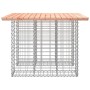 Banco jardín diseño gaviones madera abeto Douglas 100x102x72 cm