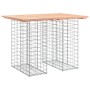 Banco de jardín diseño gaviones madera maciza pino 100x70x72 cm