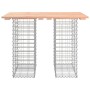 Banco de jardín diseño gaviones madera maciza pino 100x70x72 cm