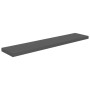 Estante flotante de pared MDF gris brillo 120x23,5x3,8 cm