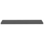 Estante flotante de pared MDF gris brillo 120x23,5x3,8 cm