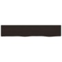 Estante de pared madera roble tratada marrón oscuro 100x20x6 cm