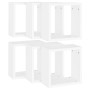 Estantes cubo de pared 6 unidades blanco 30x15x30 cm