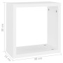 Estantes cubo de pared 6 unidades blanco 30x15x30 cm