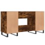 Escritorio madera de ingeniería roble ahumado 140x50x75 cm
