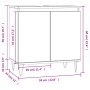 Armario de baño madera de ingeniería marrón roble 58x33x60 cm