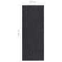 Alfombra de pasillo atrapa suciedad 100x250 cm gris antracita
